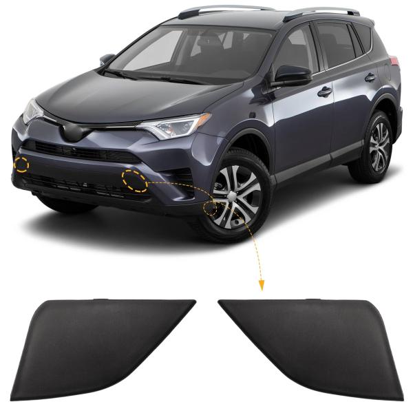 【並行輸入品】フロントバンパー牽引フックカバー 牽引アイキャップ トヨタ RAV4 2016 201...