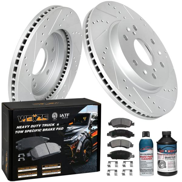 【並行輸入品】WEIZE ブレーキパッドとローターキット 2001 2006 シボレー シルバラード...