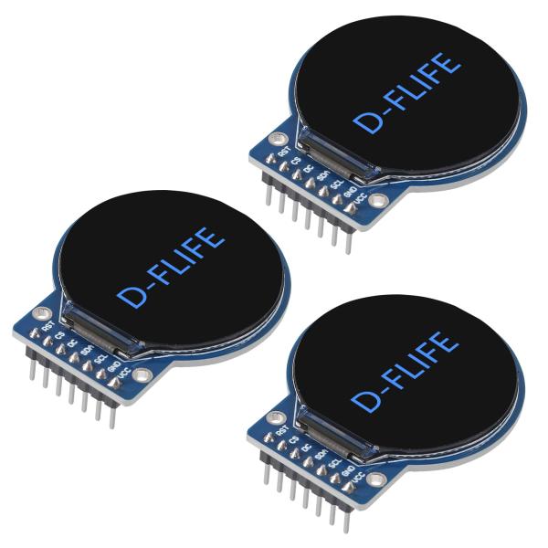 【並行輸入品】D FLIFE 3pcs 1.28 Inch TFT LCD Display Modu...