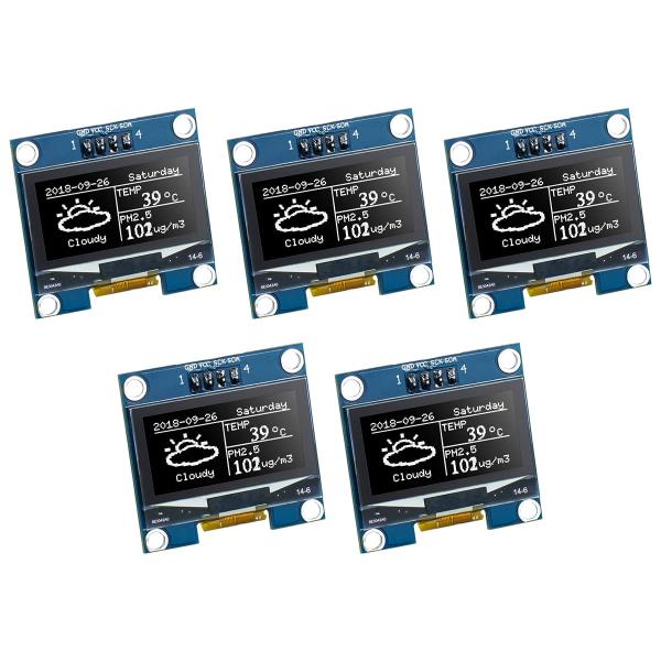 【並行輸入品】Hosyond 5個 1.3インチ IIC I2C OLEDディスプレイモジュール 1...