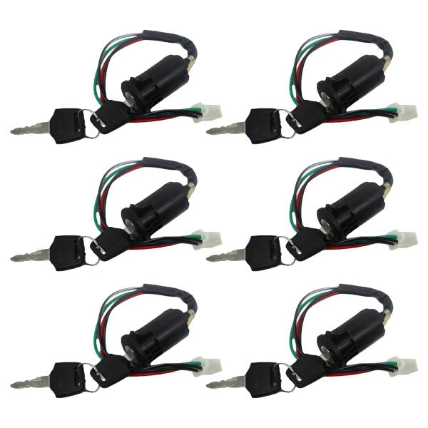 【並行輸入品】6Pcs Ignition Key Switch Set, 4 Pin for Chi...