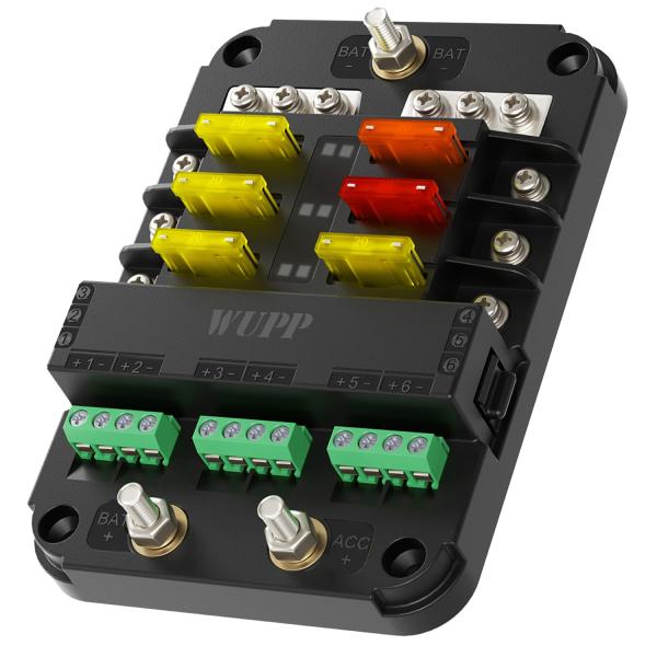 【並行輸入品】WUPP 12V Fuse Block with Relay, Automotive ...