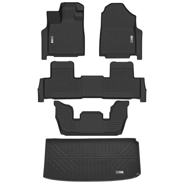 【並行輸入品】XINSHANGXIU 3列フロアマット&amp;カーゴトランクライナー 2022 2023 ...