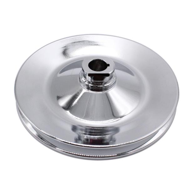 【並行輸入品】YUCHENSHLP クローム パワーステアリングプーリー シングルグルーブ Vベルト...