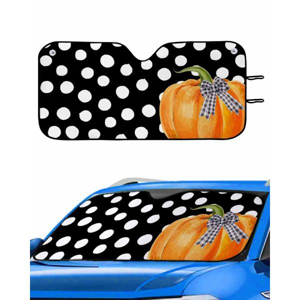 【並行輸入品】Windshield Sunshade Fall Thanksgiving Orang...