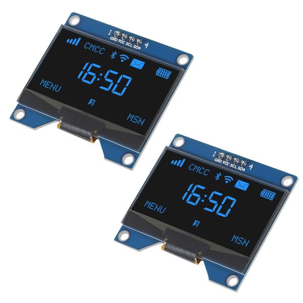 【並行輸入品】JUZITAO 1.54インチ OLED I2C IIC ディスプレイモジュール 2個...