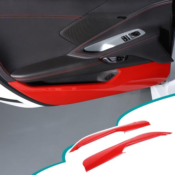 【並行輸入品】Hudiriy 車のドア キック防止パネル トリムステッカー Corvette C8 ...