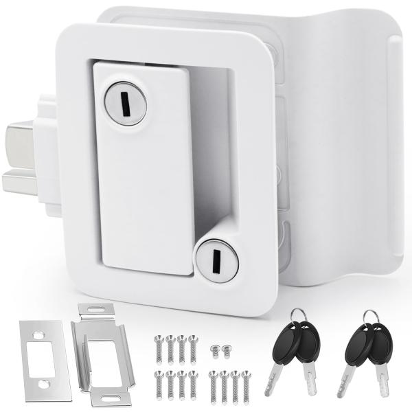 【並行輸入品】RVXHUA RVトラベルトレーラーエントリードアロック | パドルデッドボルト付きキ...