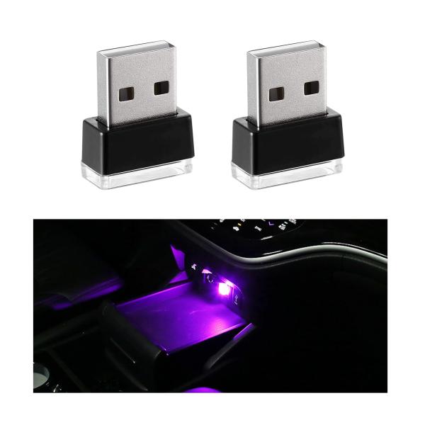 【並行輸入品】Sylvil 2個 USB LED 車内雰囲気ランプ、ポータブルミニLEDナイトライト...