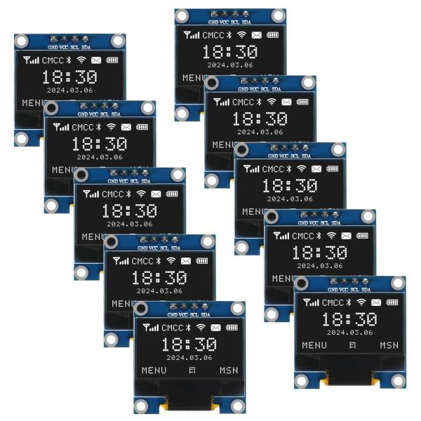 【並行輸入品】AITRIP 10ピース 0.96インチ OLED I2C IIC ディスプレイモジュ...