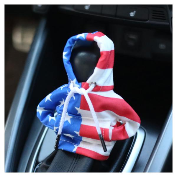 【並行輸入品】 Car Gear Shift Cover with US Flag Design,F...