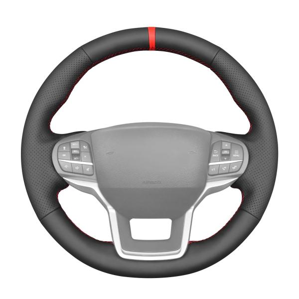 【並行輸入品】MEWANT ハンドステッチ PUレザー ハンドルカバー ラップ フォード エクスプロ...