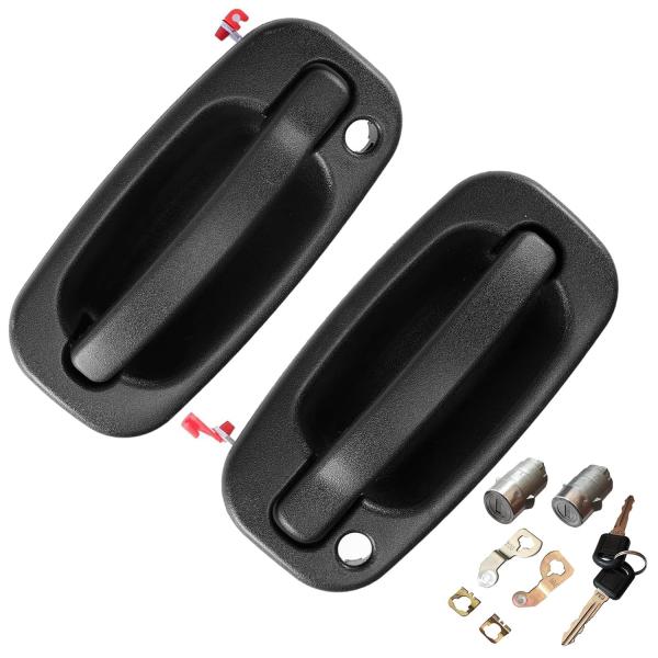 【並行輸入品】フロントエクステリアドアハンドル ロック付き 1999 2006 シボレー シルバラー...