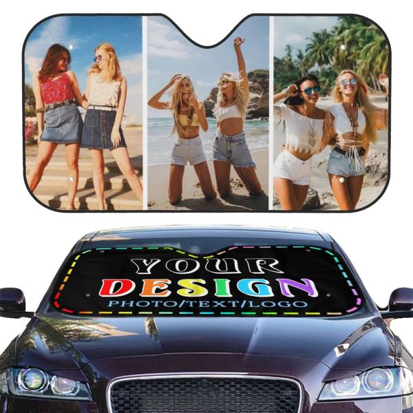 【並行輸入品】Custom Car Windshield Sun Shade, Personaliz...