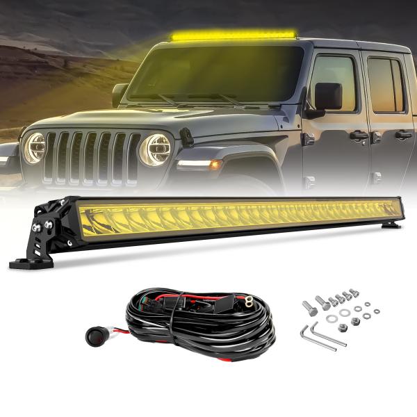 【並行輸入品】NOVSIGHT 42 Inch Amber LED Light Bar, Spot ...
