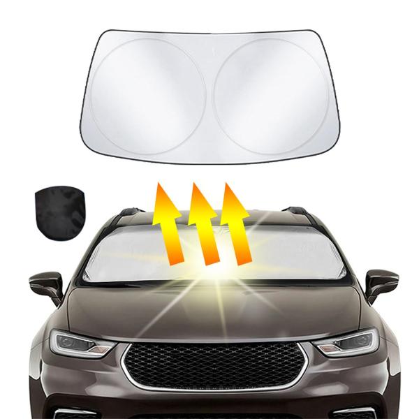 【並行輸入品】HEVLE(ヘブル) 車用フロントガラスサンシェード、カーシェードフロントガラス、強力...