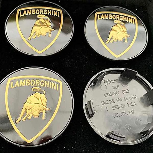 【並行輸入品】SZJSRD 4pcs Car Hub Centre Caps for Lamborg...