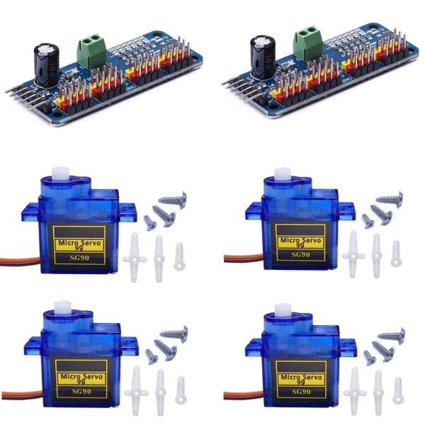 【並行輸入品】Yeiwenl 2パック PCA9685 16チャンネル 12ビット PWM サーボモ...