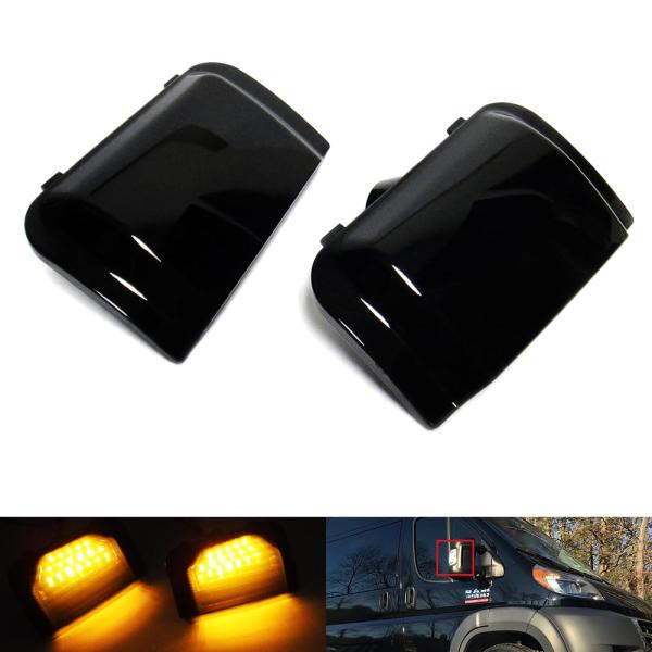 【並行輸入品】RZGMTSPT 2x Black Smoked Lens LED Side Mirr...