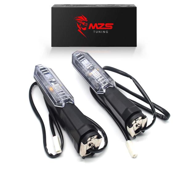 【並行輸入品】MZS Motorcycle Turn Signal Lights, Front Re...