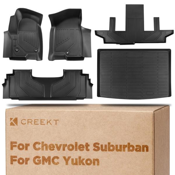 【並行輸入品】CreekT シボレーサバーバンフロアマット5枚 GMC Yukon XL 7シート ...