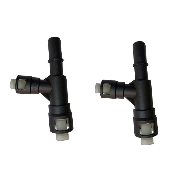 【並行輸入品】Unifizz 2 Pcs Black Heater Hose T Connector...