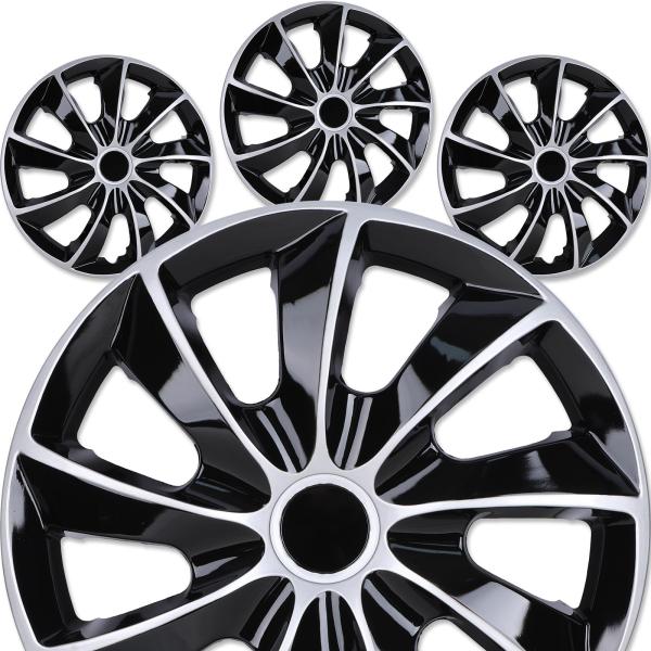 【並行輸入品】AUTOFREE 15インチ プレミアム ユニバーサル ホイールリムカバー   シルバ...