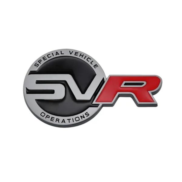 【並行輸入品】小型3DメタルSVRロゴ文字カーフロンググリルエンブレムトランクバッジレンジローバース...