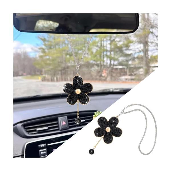 【並行輸入品】BESULEN キラキラ光るデイジーフラワーカーハンギングアクセサリー、クリスタル自動...