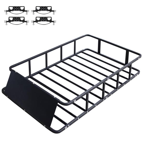 【並行輸入品】 Racketon 64”x39”x8” Roof Cargo Rack for SU...