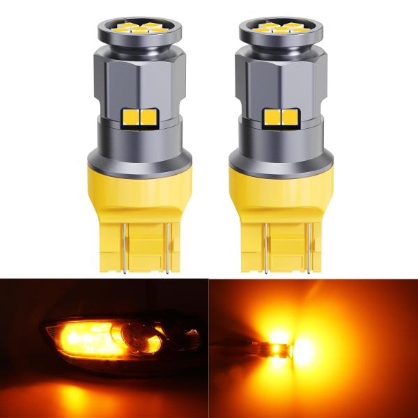 【並行輸入品】Fulanmi T20 7443 LEDウィンカー電球、非常に明るいアンバーLED電球...