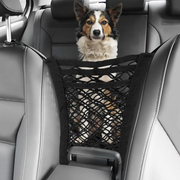 【並行輸入品】Wogomz(ウォゴムズ) 3層構造カーメッシュオーガナイザー、子供用犬ペットネットバ...