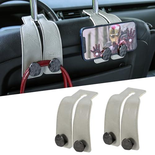 【並行輸入品】URIZZD レザーカーシートフック ヘッドレスト用 車両ハンガー収納オーガナイザー ...