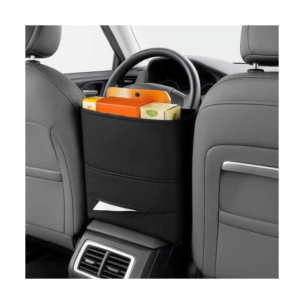 【並行輸入品】FALVFUN カーハンドバッグホルダー シート間用 レザー 大容量 車両 フロントシ...