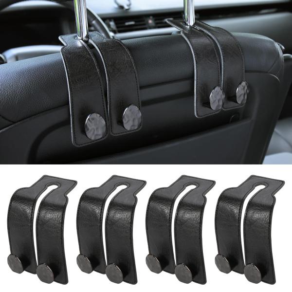 【並行輸入品】URIZZD レザーカーシートフック ヘッドレスト用 車両ハンガー収納オーガナイザー ...