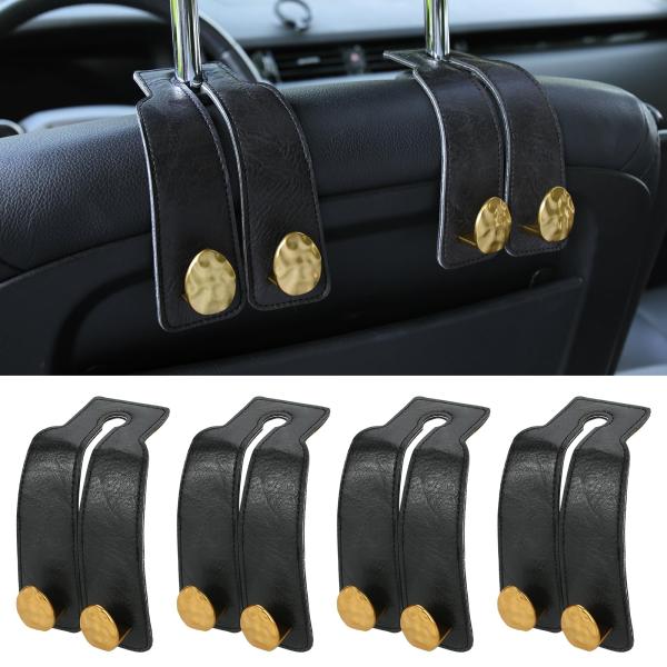 【並行輸入品】URIZZD レザーカーシートフック ヘッドレスト用 車両ハンガー収納オーガナイザー ...