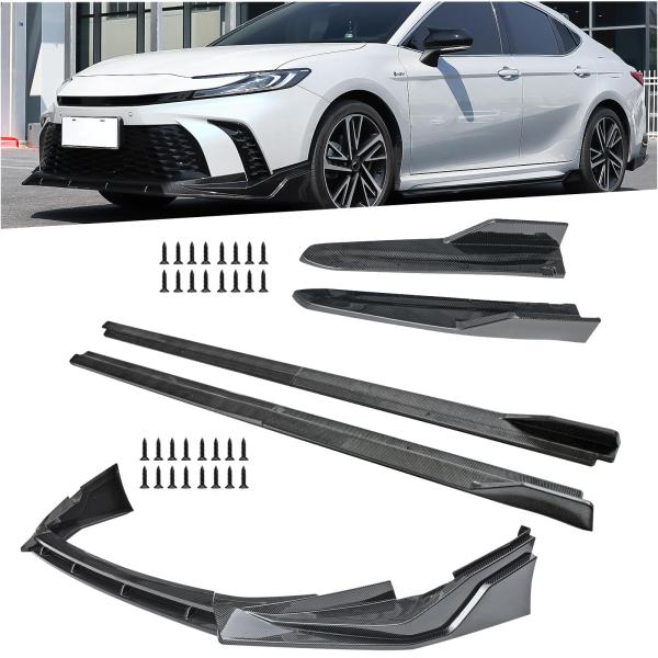 【並行輸入品】 Axinda Car Front Bumper Lip+Side Skirts+Re...