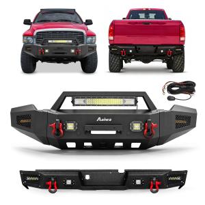 【並行輸入品】BESTZHEYU フロント&リアバンパーセット 2003 2004 2005 RAM 2500 3500 ブラック オフロードス