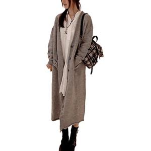 カーディガン コーディガン ロング 丈 ニット セーター レディース