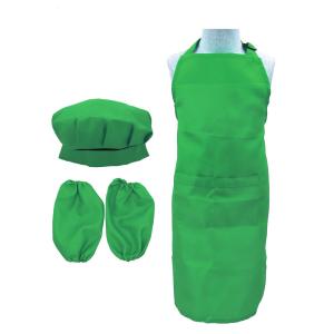 GREEN   L エプロン 子供用 通販 子供 おしゃれ キッズ おしゃれ キッズエプロン 幼稚園 保育園 小学生 小学校 低学年