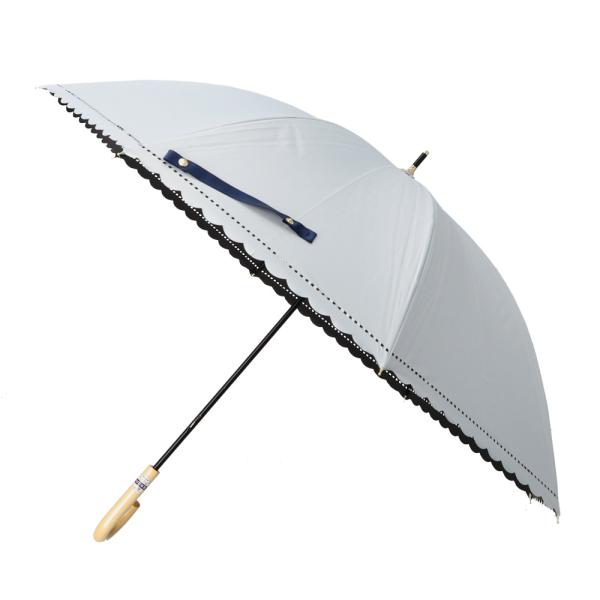 ☆ サックス ☆ ブラックコーティング 晴雨兼用 ヒートカット 50cm 手開き傘 傘 レディース ...