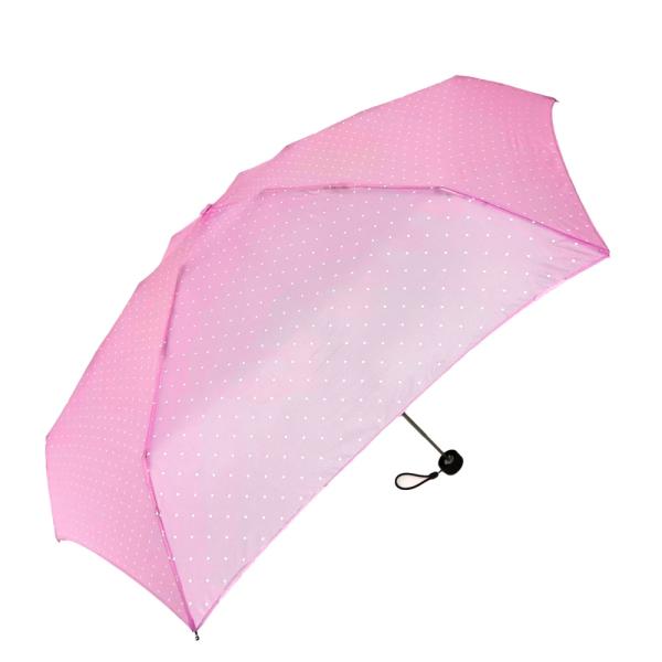 ☆ 1398.ドットピンク 晴雨兼用 折りたたみ傘 uvカット 軽量 通販 HYGGE ヒュッゲ 5...
