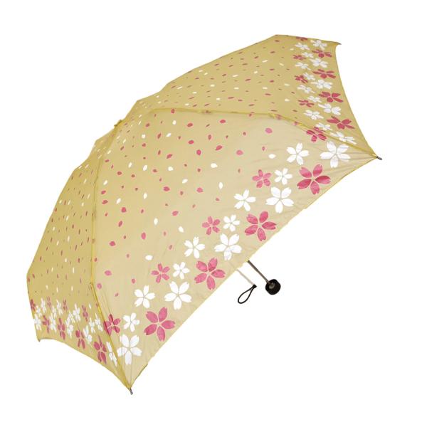 ☆ 1400.花柄ベージュ 晴雨兼用 折りたたみ傘 uvカット 軽量 通販 HYGGE ヒュッゲ 5...