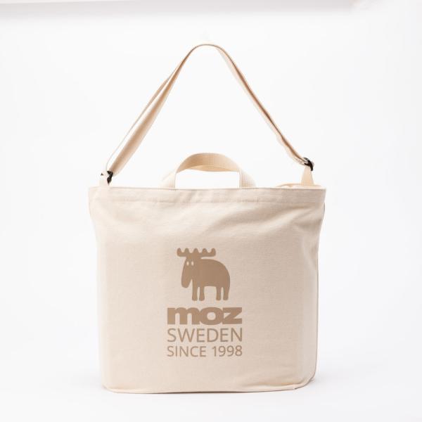 ☆ アイボリー ☆ moz モズ ファスナーの付いた帆布トートL ショルダー付 moz モズ バッグ...
