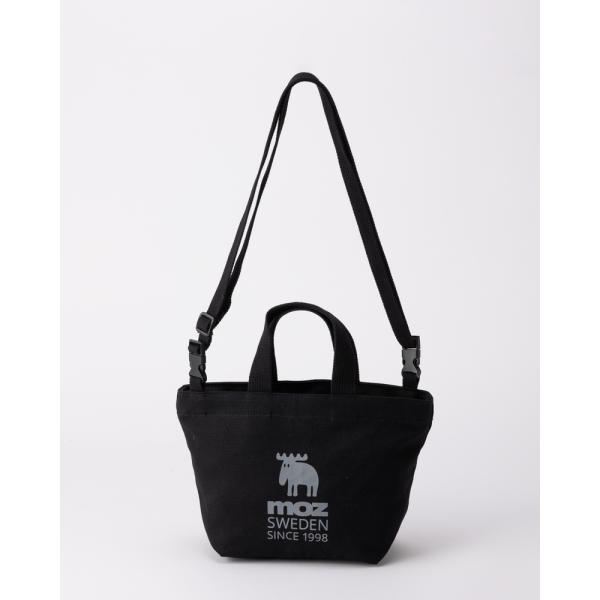 ☆ ブラック ☆ moz モズ ファスナーの付いた帆布トートS ショルダー付 moz モズ バッグ ...