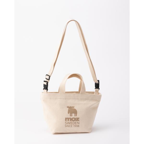 ☆ アイボリー ☆ moz モズ ファスナーの付いた帆布トートS ショルダー付 moz モズ バッグ...