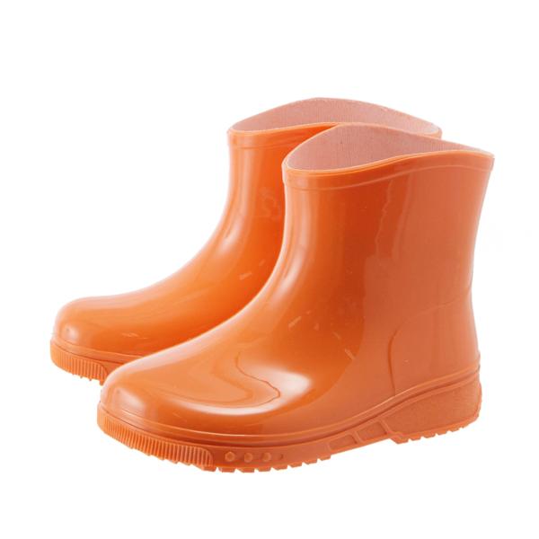 ☆ オレンジ ☆ 17cm レインブーツ キッズ おしゃれ 通販 ショート 女の子 男の子 男女兼用...