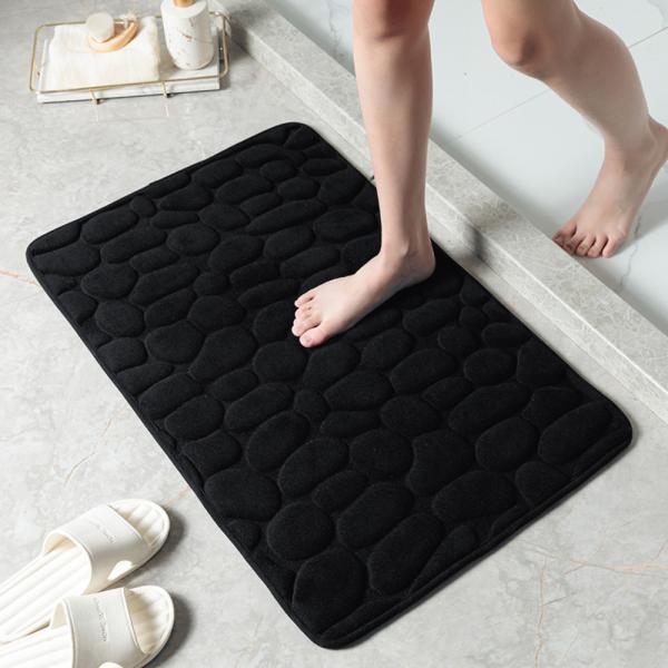 ☆ ブラック バスマット 速乾 通販 足拭きマット 洗える 玄関マット 80cm 50cm バス用品...