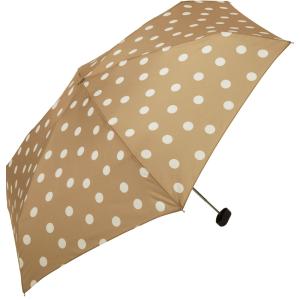 ☆ ドットベージュ 折りたたみ傘 レディース 通...の商品画像