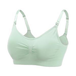☆ ライトグリーン ☆ Lサイズ 授乳ブラ 前開き 通販 大きいサイズ ノンワイヤー 可愛い 授乳 ブラジャー マタニティブラジャー シンプル